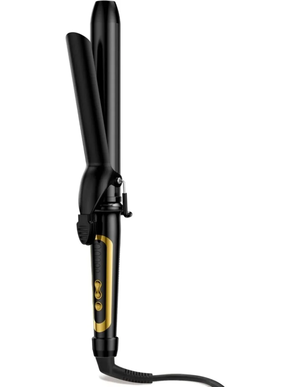 1.25 Inch Long Barrel Curling Iron - Tourmaline Ceramic, 5 Heat Settings, Travel